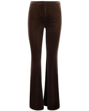 F.it Velvet Flared Trousers - Brown