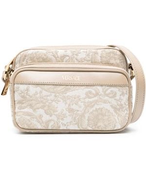Versace Sacoche En Cuir À Motif Barocco En Jacquard - Neutre