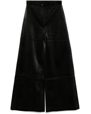 Tessitura Body Couture クロコダイル パンツ - ブラック
