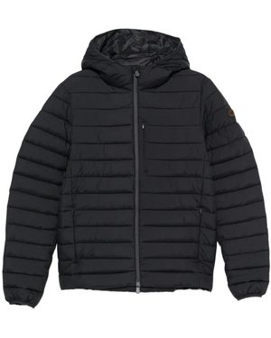 Save The Duck Hooded Quilted Jacket - Blue