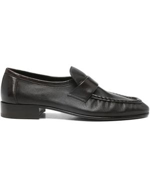 The Row レザーローファー - グレー