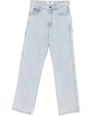 MSGM Logo-Embroidery Carpenter Jeans - Blue