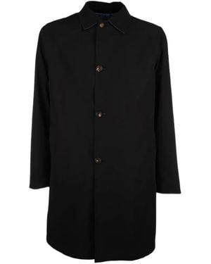 KIRED Button-Down Trench Coat - Black