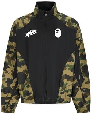 A Bathing Ape 1St Camo Stand-Collar Jacket - Black
