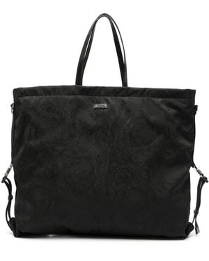Versace Shopper Mit Jacquardmuster - Schwarz