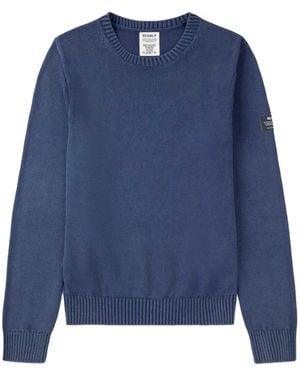 Ecoalf Crewneck Knitted Jumper - Blue