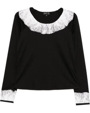 agnès b. Printed T-Shirt - Black