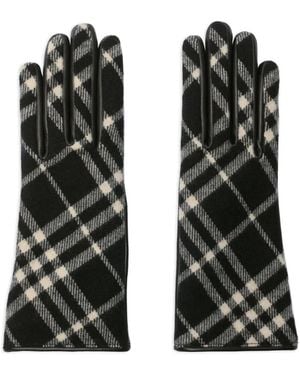 Burberry Handschuhe Mit Karomuster - Schwarz