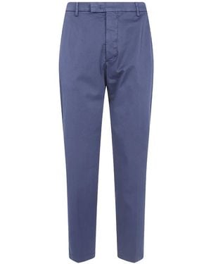 Michael Coal Cotton-Twill Trousers - Blue