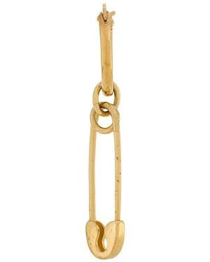 True Rocks Safety Pin Hoop Single Earring - White