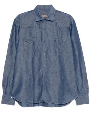 Barba Napoli Flap-Pocket Shirt - Blue