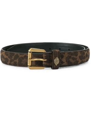 Kurt Geiger Cinturón Con Motivo De Leopardo - Blanco