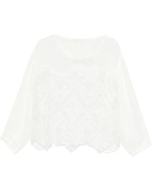 Maurizio Braschi Laced Top - White