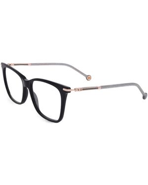 Carolina Herrera Glitter-Detail Square-Frame Glasses - Black