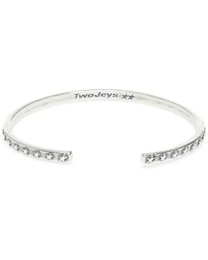 Twojeys Bracciale Rigido Con Borchie - Neutro