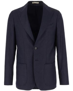 Corneliani Single-Breasted Patch-Pocket Jacket - Blue