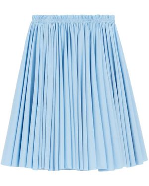 Ami Paris Cotton Midi Corolla Skirt - Blue