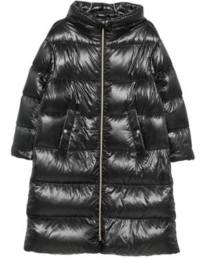 Herno Padded-Hooded Oversized Coat - Black