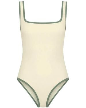 Bondi Born Mckenna Contrast-Trim Swimsuit - White