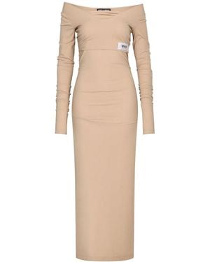 Dolce & Gabbana Kim Dolce&gabbana Jersey Midi Dress - Natural