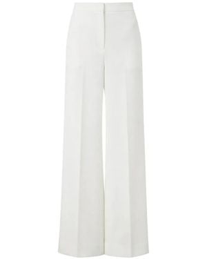 Gemy Maalouf Pressed-Crease Wide-Leg Trousers - White