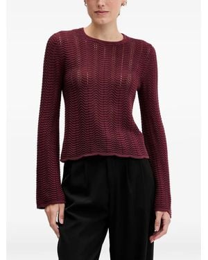Sisley Crew-Neck Cotton Jumper - Red