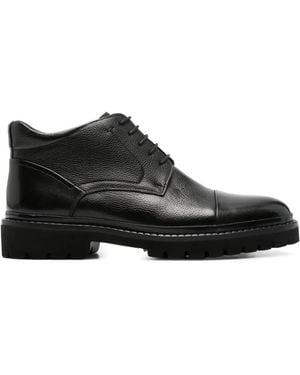 Alberto Gozzi Lace-Up Leather Boots - Black
