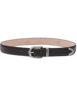 Adriano Meneghetti Ceinture En Cuir À Boucle - Blanc