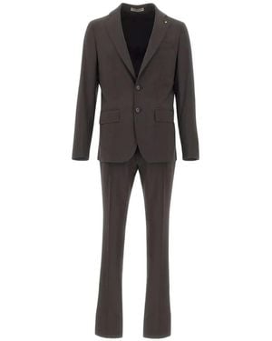Corneliani Single-Breasted Peak-Lapel Suit - Black