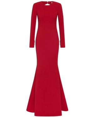 Rebecca Vallance Raziel Long Sleeve Gown - Red