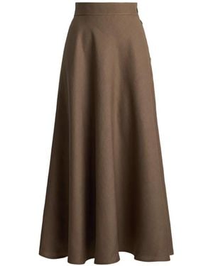 Ralph Lauren Falda Midi Kenzie - Marrón