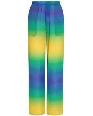 Amir Slama X Tati Barbieri Gradient-Effect Straight-Leg Trousers - Blue