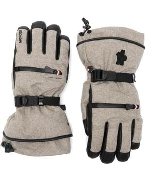 Moncler Buckle Strap Gloves - Gray