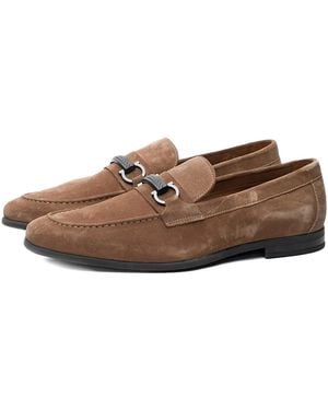 Poche Paris Horseshoe Detail Loafers - Brown