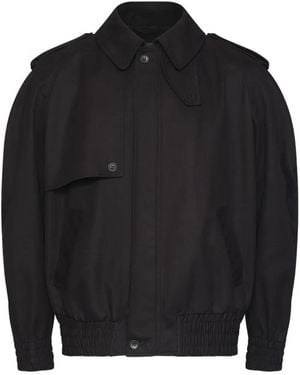 MM6 by Maison Margiela Cotton Twill Jacket - Black