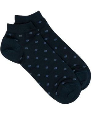 ZEGNA Polka-Dot Socks - Blue