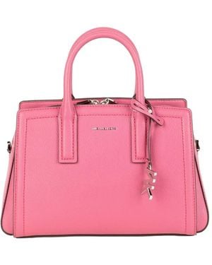 Michael Kors Logo-Plaque Pebbled-Leather Shoulder Bag - Pink