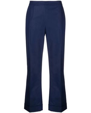 Aspesi Cropped Flared Trousers - Blue