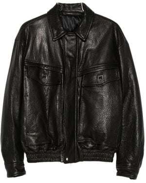 Salvatore Santoro Grainy Leather Jacket - Black