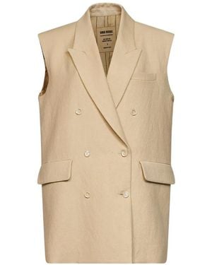 Uma Wang Gilet Doppiopetto Smanicato - Neutro