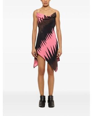 PUCCI Drago-Print Crêpe De Chine Foulard Dress - Red