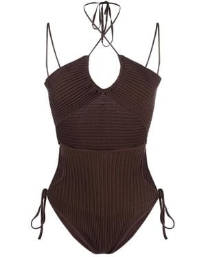 ANDREADAMO Gerippter Body - Braun