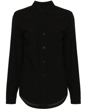 R13 Organza-Panel Cotton Shirt - Black