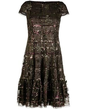 Talbot Runhof Sequin-Embellished Metallic Dress - Black
