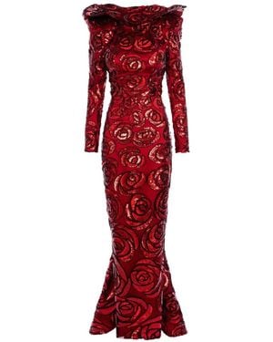 MITILIANE COUTURE Sequin-Embroidered Long Dress