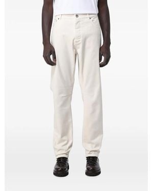 Brunello Cucinelli Straight-Leg Five-Pocket Jeans - White