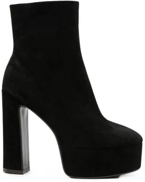 Lola Cruz Leste Platform Ankle Boots - Black