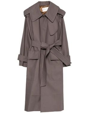 Victoria Beckham Gabardina Philippa Con Cinturón - Marrón