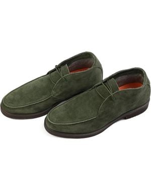 Andrea Ventura Firenze スエード ダービーシューズ - グリーン