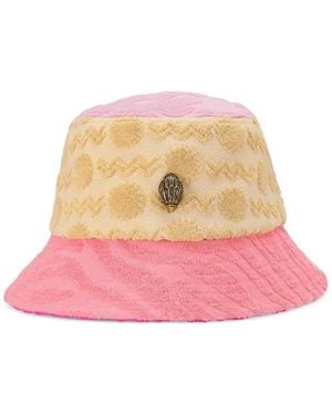 Kurt Geiger Kensington Terry-Cloth Patchwork Bucket Hat - Pink